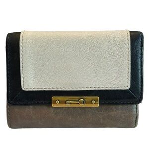 Fossil Three Tine Leather Tri-fold Wallet